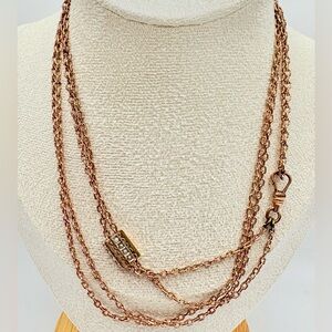 Antique Victorian 10k Gold and Gold Filled Ladies Lorgnette Slide Chain